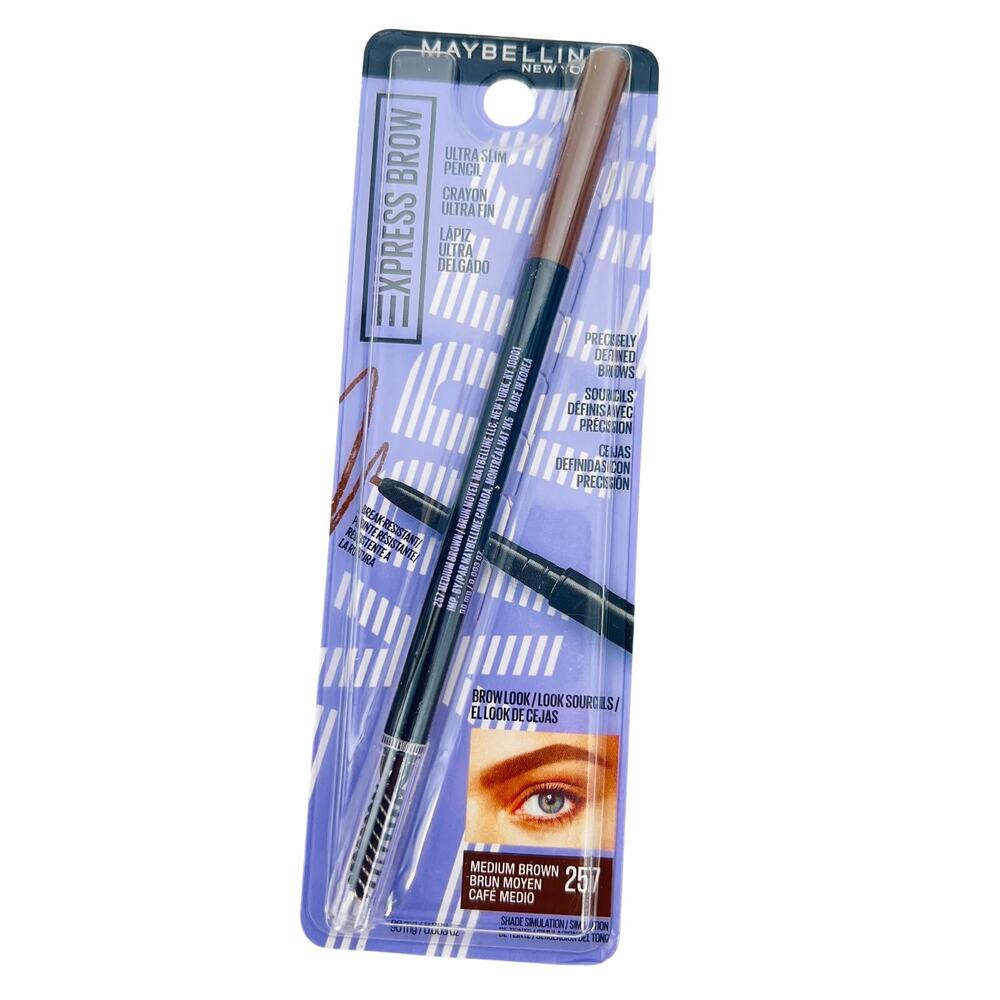 MAYBELLINE Express Brow Ultra Slim Pencil  #257 Medium Brown   3oz